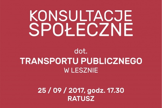 Transport publiczny w Lesznie- Konsultacje