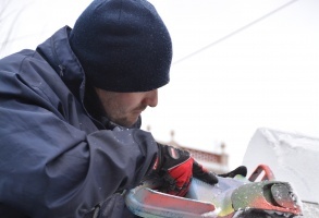 Majestatyczny tron z lodu na leszczyńskim Rynku!